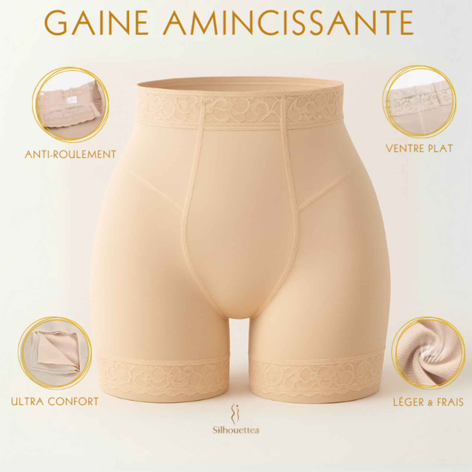 Culotte gainante 12h – respirante & anti-roulage